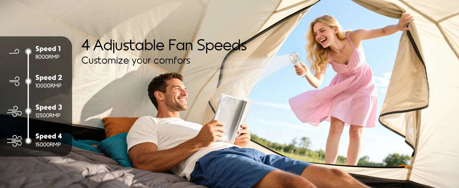 Misting Portable Handheld Fan 6000mAh Rechargeable 4 Speeds-khaki / United States