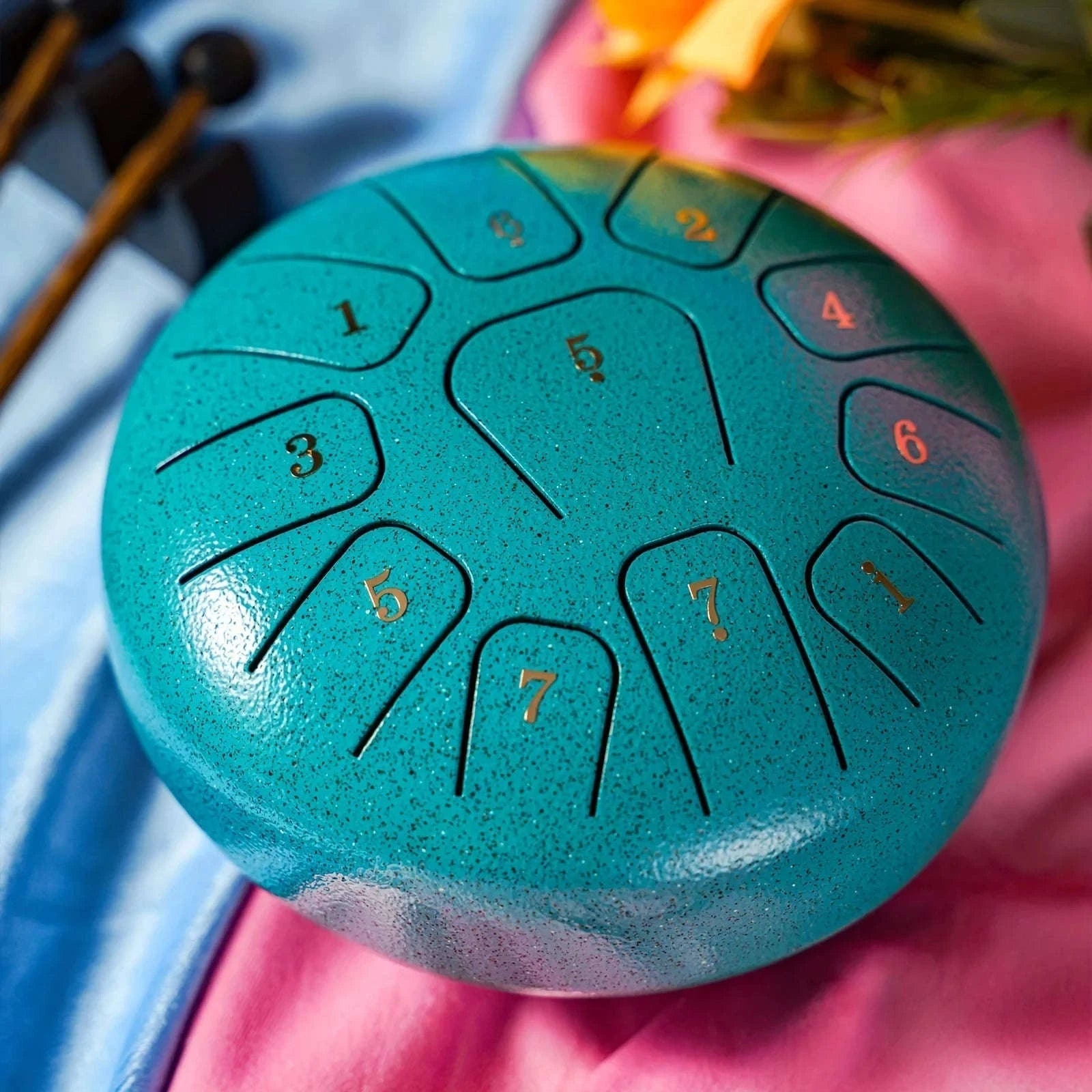 Miwayer 6-Inch Steel Tongue Drum Gift Set-Yellow 6 Inchs