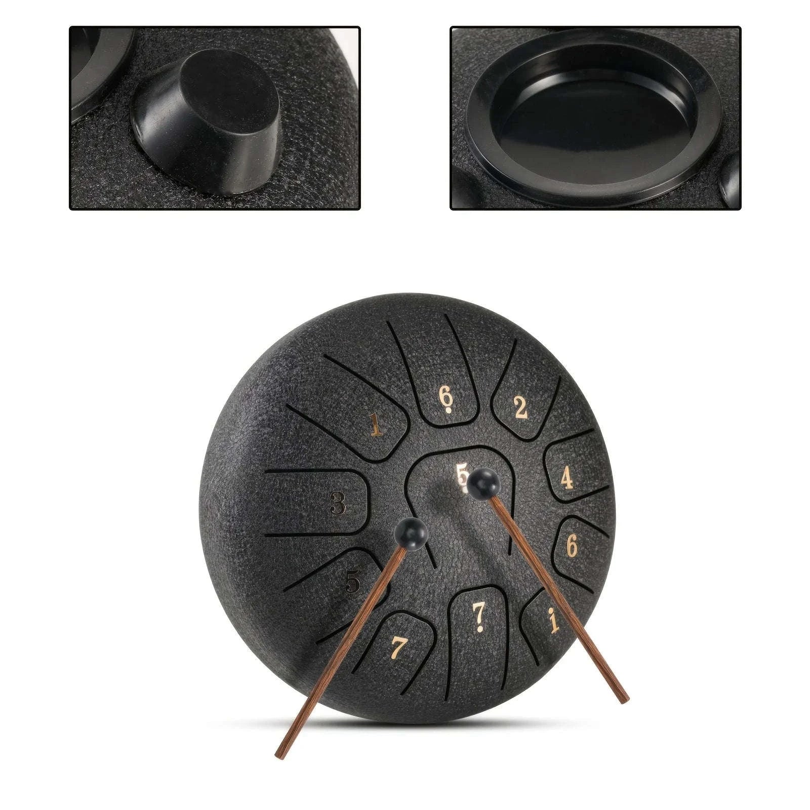 Miwayer 6-Inch Steel Tongue Drum Gift Set-Yellow 6 Inchs