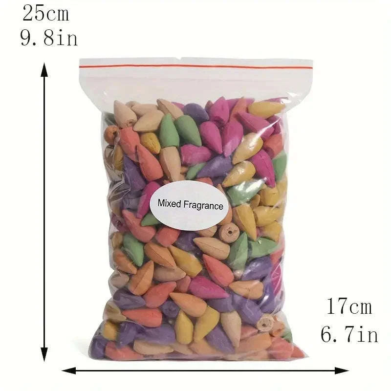 Mixed Waterfall Smoke Backflow Incense Cones in Sandalwood & Lavender-Lavender