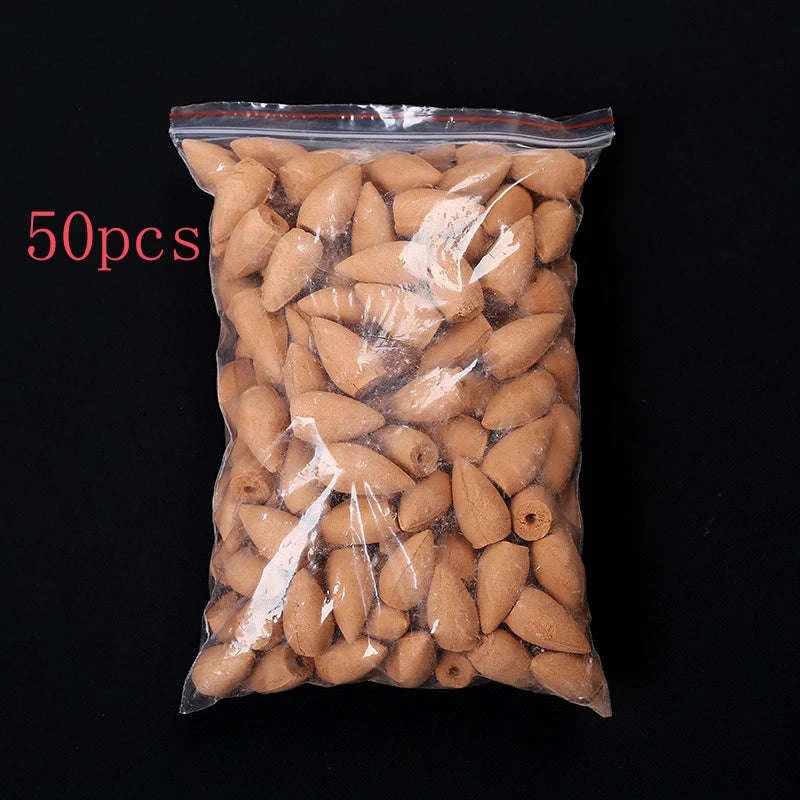 Mixed Waterfall Smoke Backflow Incense Cones in Sandalwood & Lavender-Lavender