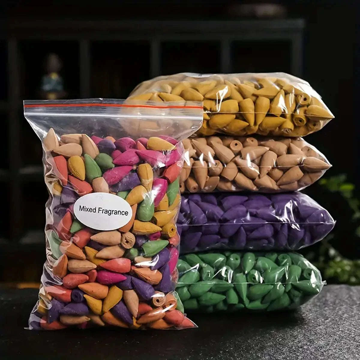 Mixed Waterfall Smoke Backflow Incense Cones in Sandalwood & Lavender-Lavender