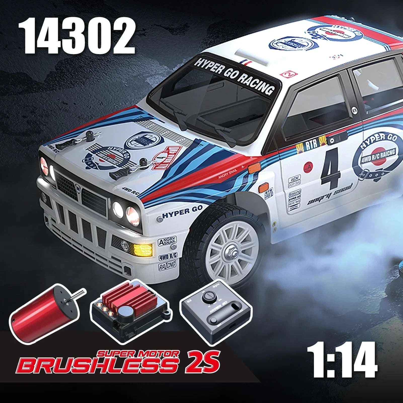 MJX Hyper Go 1/14 Brushless 4WD RC Car 55km/h High-Speed-14302 2B Foam Box / United States