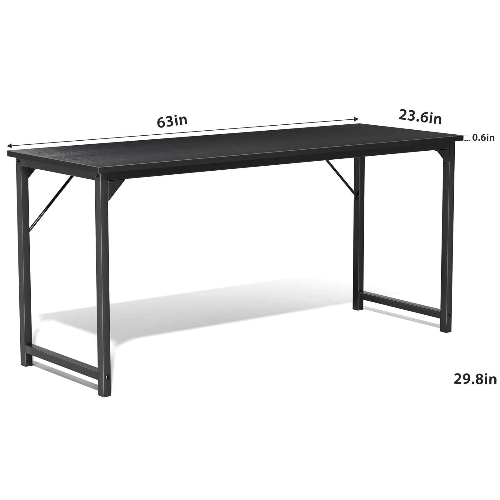 Modern Compact Computer Desk with Metal Frame & Wood Top-40IN Rust / United States