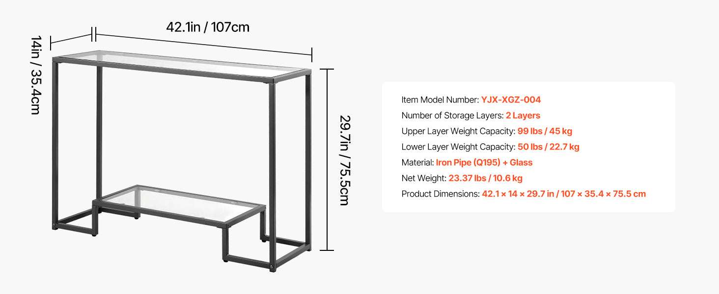 Modern Glass Console Table with Metal Frame, Multi-Tier Storage-70in 3Tiers Gold / spain