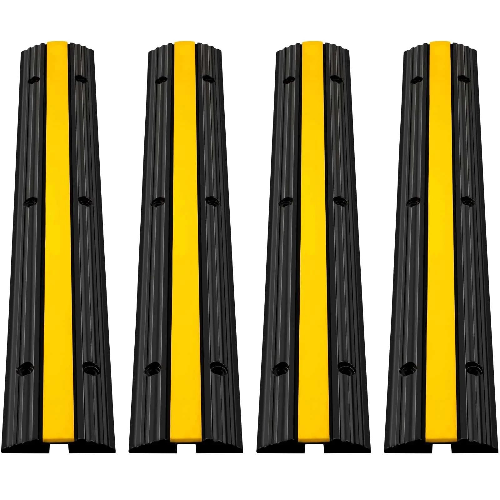 Modular Rubber Cable Protector Ramp 1 Channel 22046 lbs Load-4PCS / United States