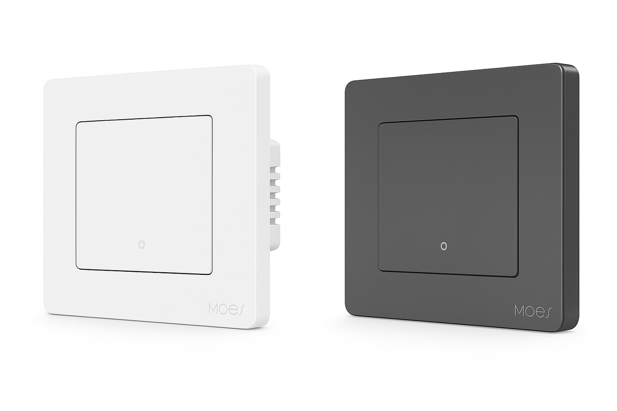 MOES Smart Light Switch Tuya ZigBee Star Ring Series No Neutral Wire No Capacitor Needed Smart Life Works with Alexa Google Home