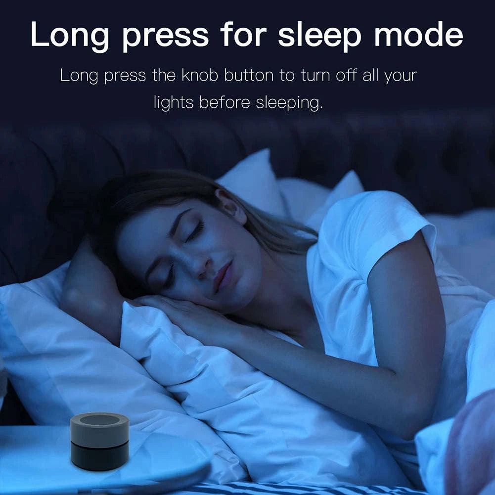 MOES Tuya ZigBee Smart Knob Switch Wireless Scene Switch Button Controller Battery Powered Automation Scenario Smart Life App-1 PC Switch / United States