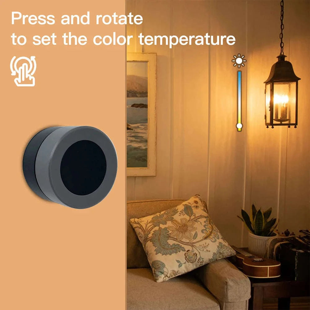 MOES Tuya ZigBee Smart Knob Switch Wireless Scene Switch Button Controller Battery Powered Automation Scenario Smart Life App-1 PC Switch / United States