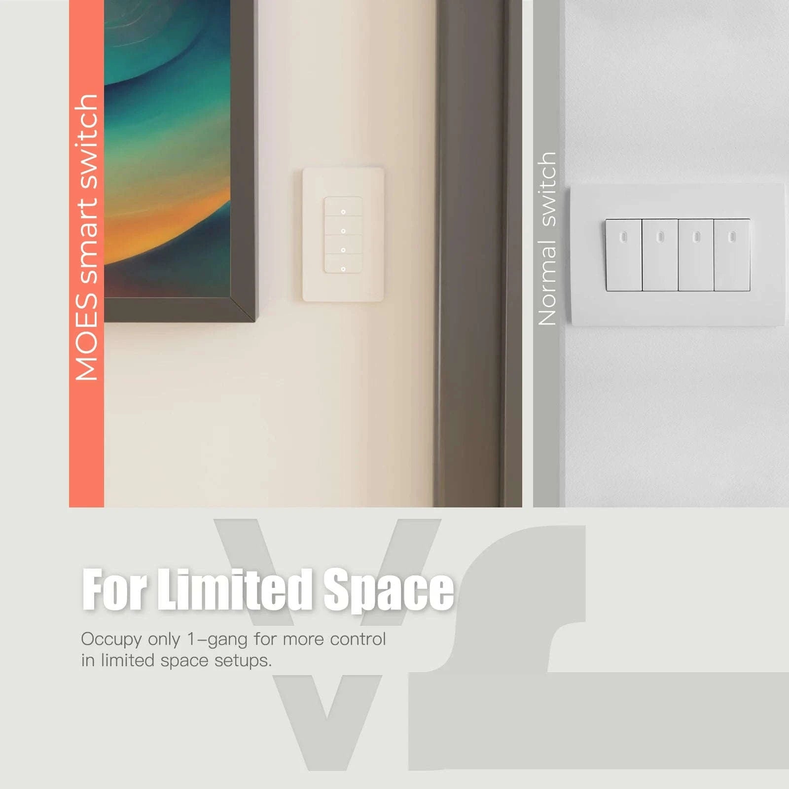 MOES Tuya ZigBee Smart Light Switch – US Push Button Wall Switch-Zigbee 2 gang / United States