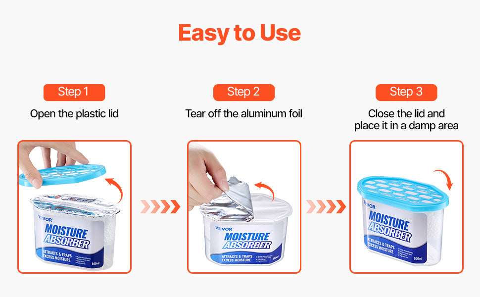 Moisture Absorber Boxes 6 Pack 500ml Fragrance-Free Dehumidifiers-6 Pack / United States