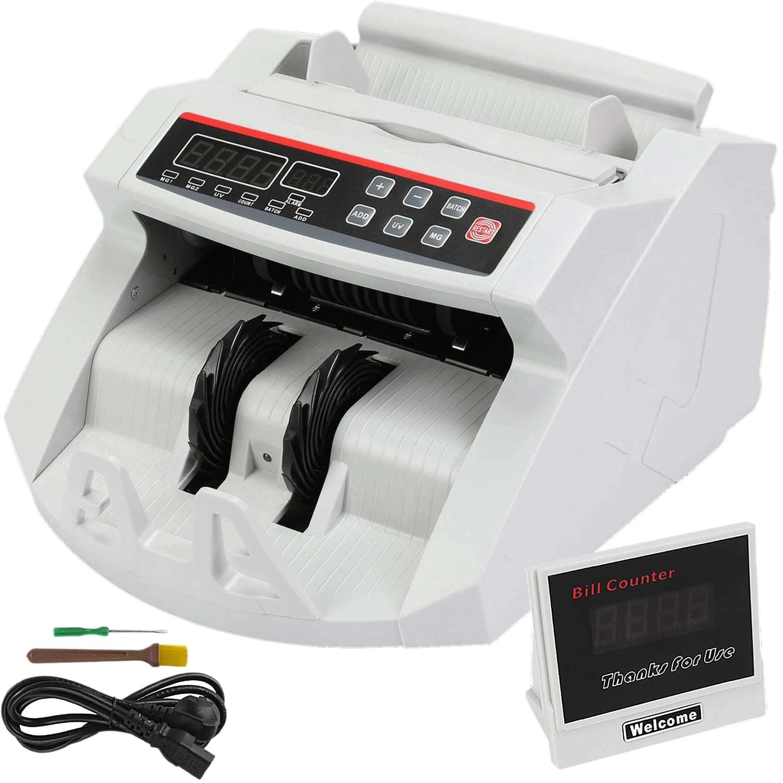 Money Counter Machine 1000 Bills/Min with UV MG Detection-White / United States