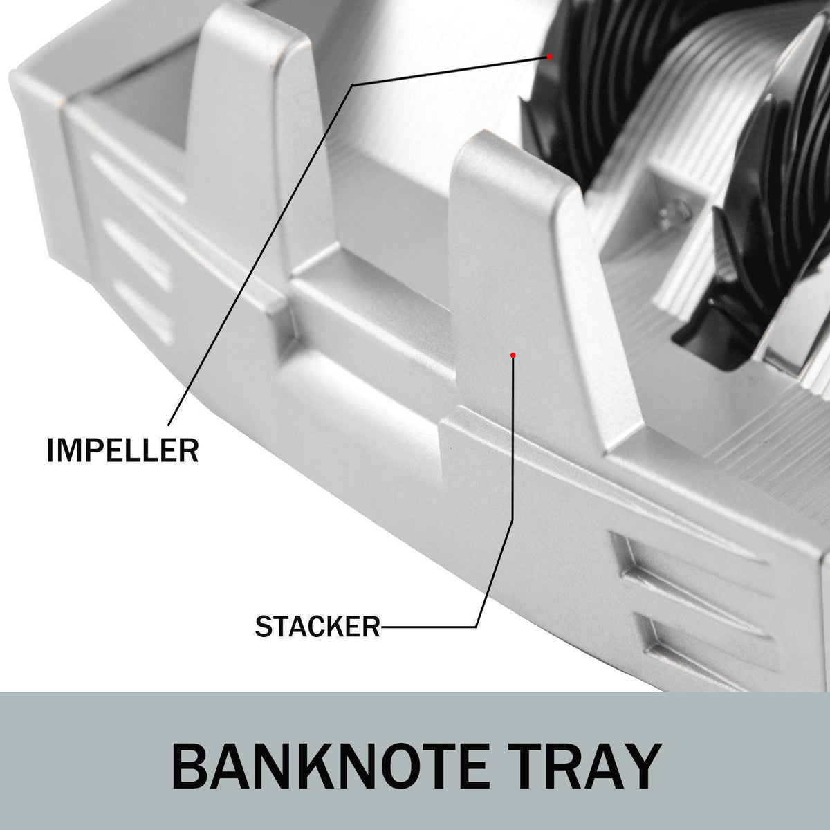Money Counter Machine with UV MG IR DD Detection for USD and EUR-Gray / Poland