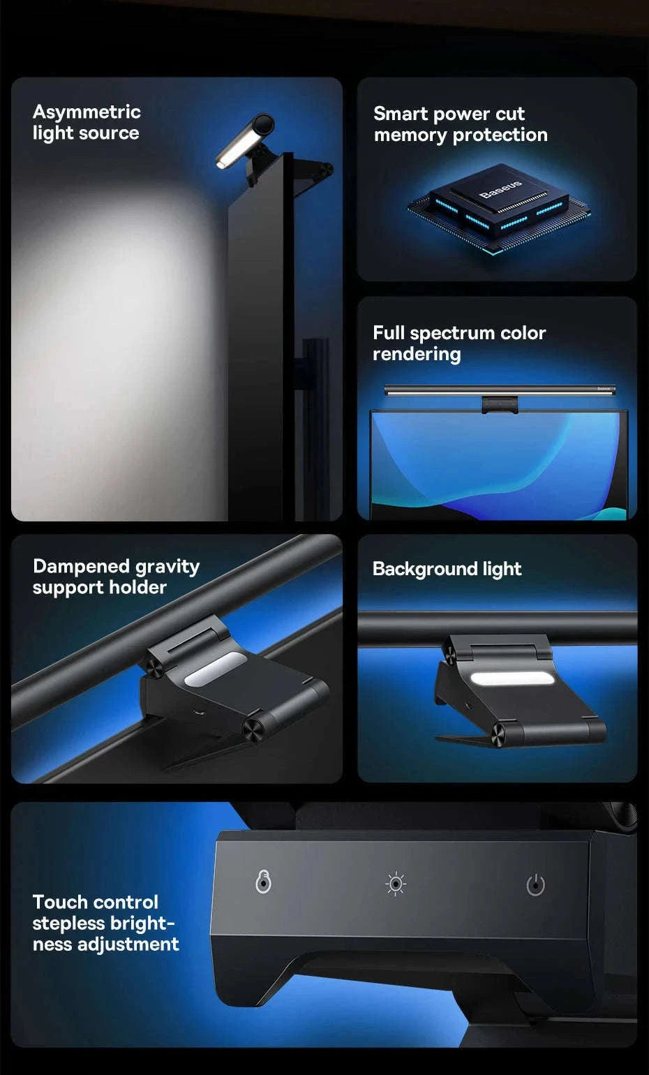 Monitor Light Bar with Adjustable Brightness & Anti-Glare LED-i-wok 2 Youth