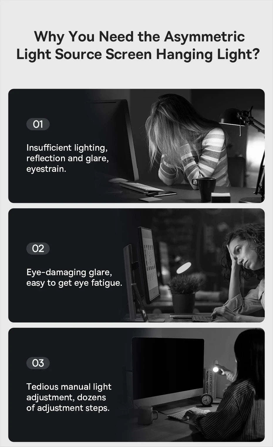 Monitor Light Bar with Adjustable Brightness & Anti-Glare LED-i-wok 2 Youth