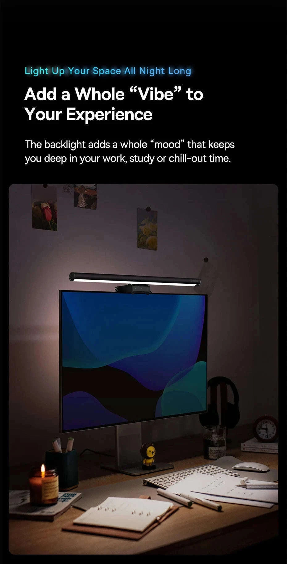 Monitor Light Bar with Adjustable Brightness & Anti-Glare LED-i-wok 2 Youth