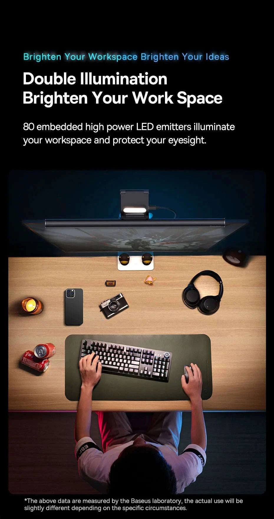Monitor Light Bar with Adjustable Brightness & Anti-Glare LED-i-wok 2 Youth