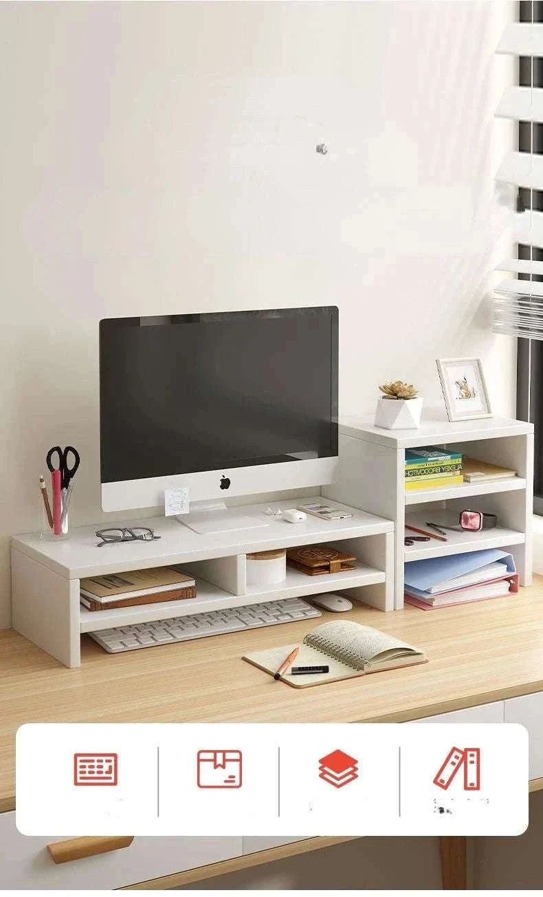Monitor Riser Stand with Storage – Desk Organizer for Laptop and Screen-C