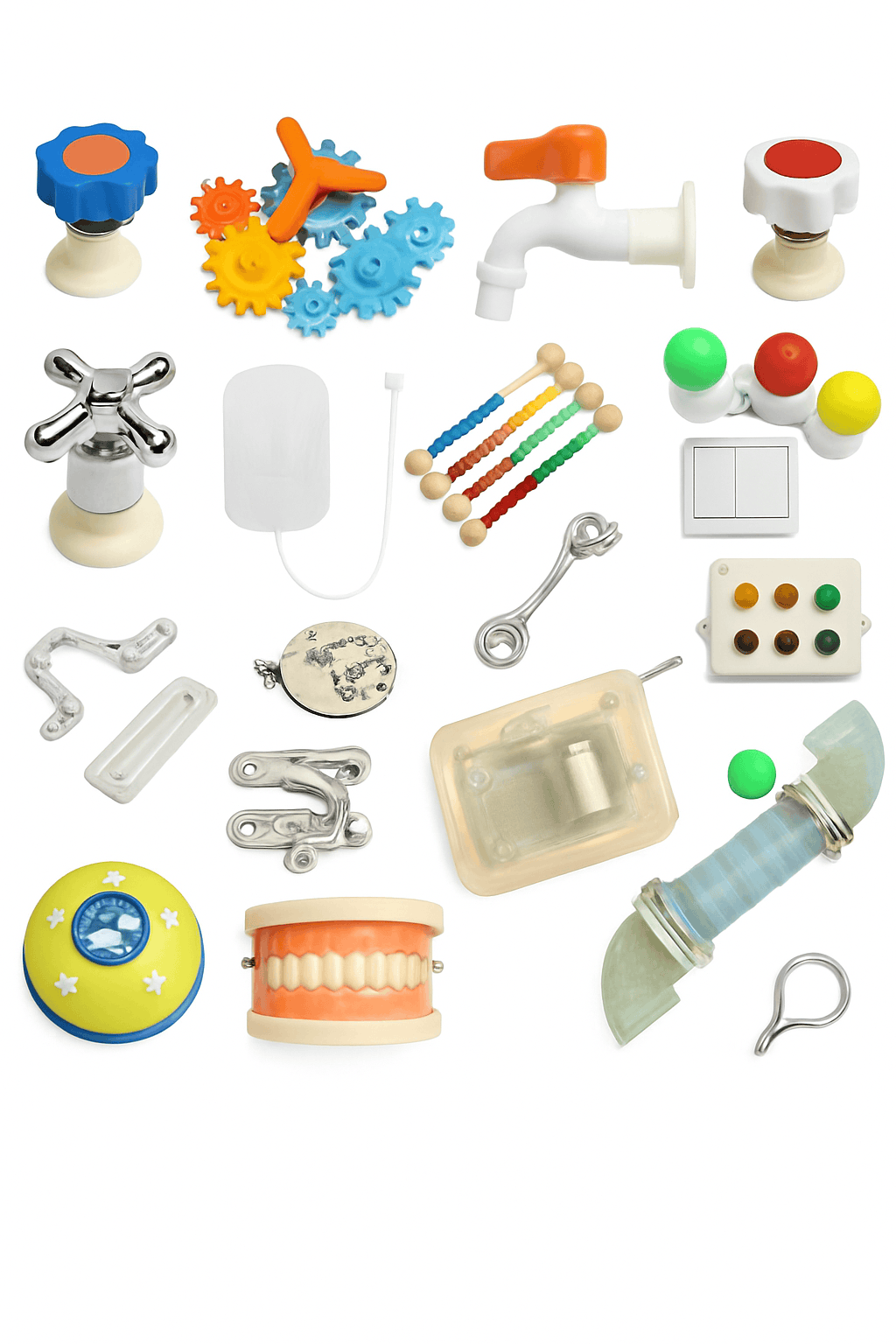 Montessori Busy Board DIY Activity Accessories for Toddlers-Teether-251Y