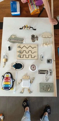 Montessori Busy Board DIY Wooden Puzzle-dog