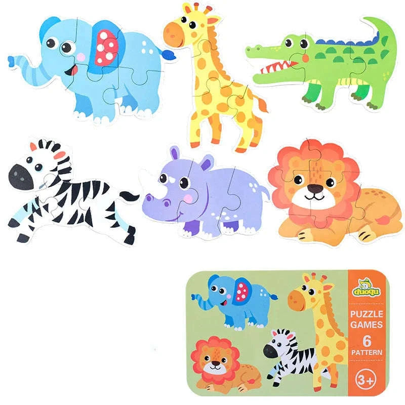 Montessori Wooden Puzzle Educational Toy-Livestock T178