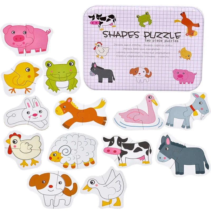 Montessori Wooden Puzzle Educational Toy-Livestock T178