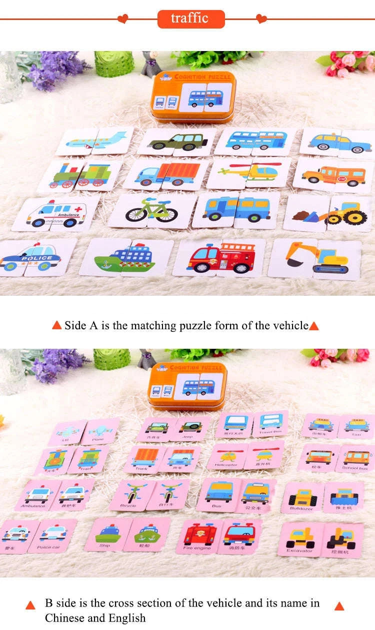 Montessori Wooden Puzzle Educational Toy-Livestock T178