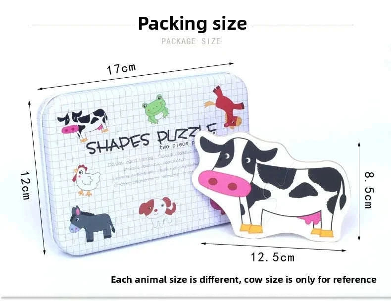 Montessori Wooden Puzzle Educational Toy-Livestock T178