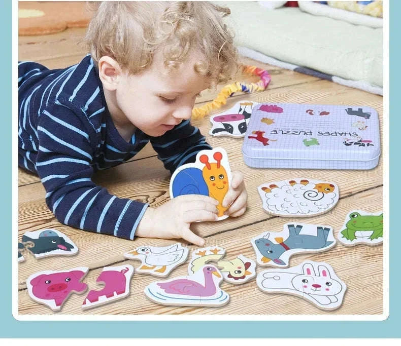 Montessori Wooden Puzzle Educational Toy-Livestock T178