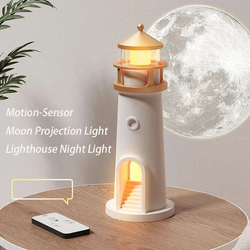 Moon Projection Night Light with Remote, Motion Sensor-Motion Sensor