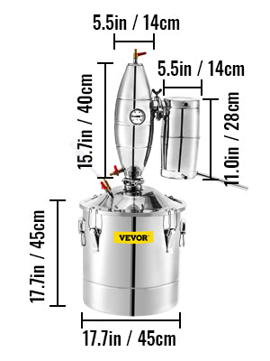SucceBuy machine distillatrice d’alcool 20L-70L, équipement de brassage de bière, kit d’appareils DIY pour vin, moonshine, distributeur, appareil domestique