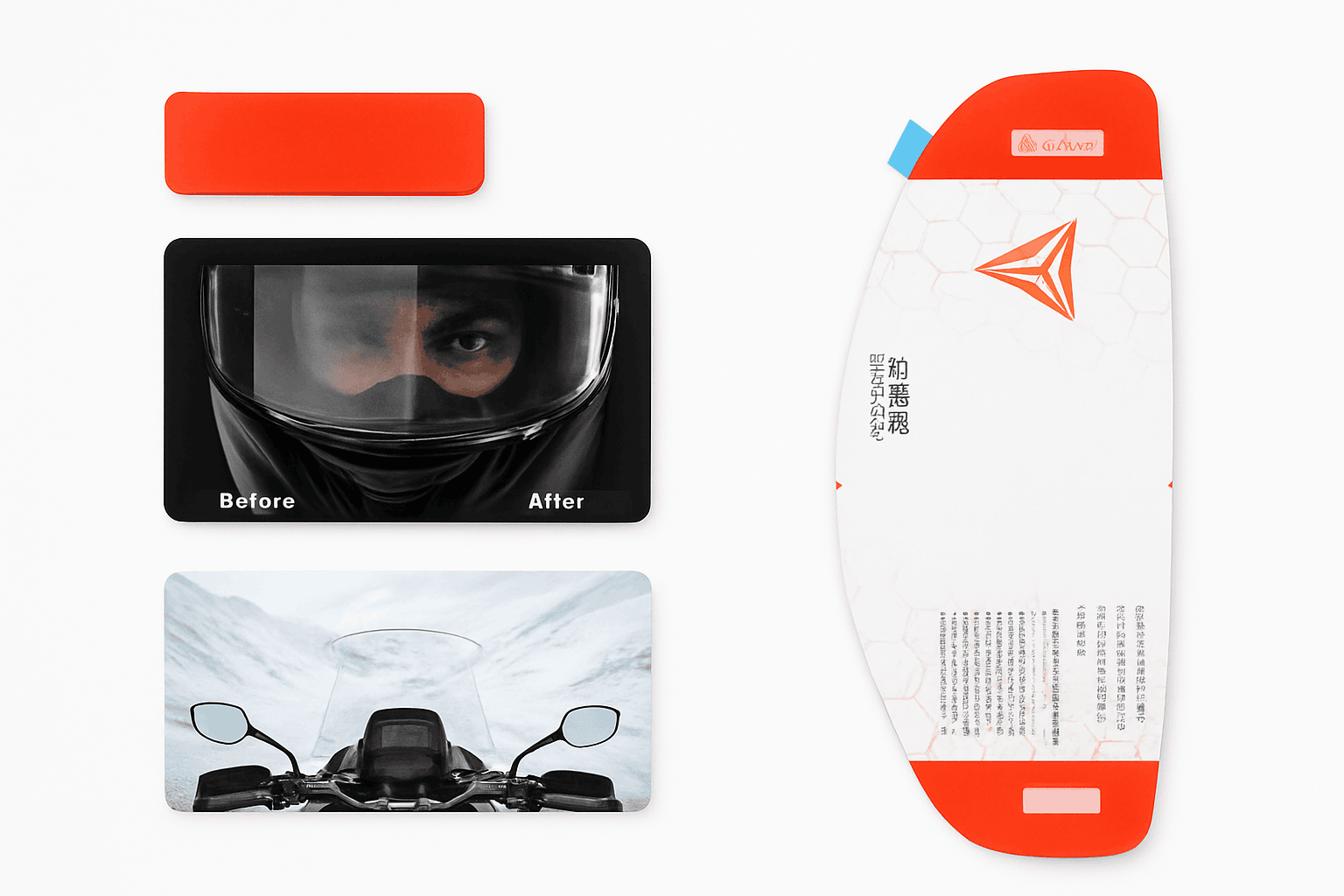 Motorcycle Anti Fog Film for Full Face Helmet Shield-MDL1912B