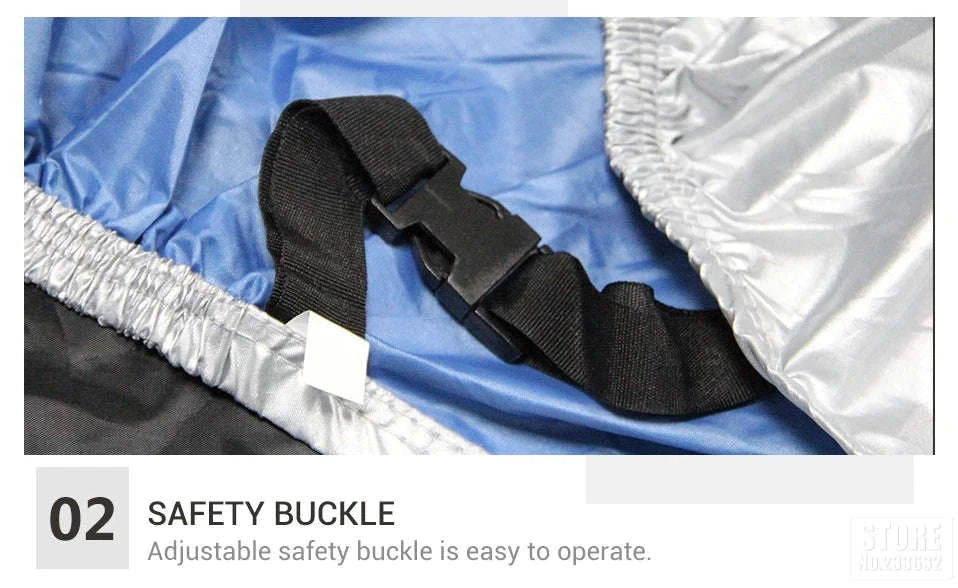 Motorcycle Cover Waterproof All‑Season Protection-L for 1801mm-2000mm / MCZ001 Red