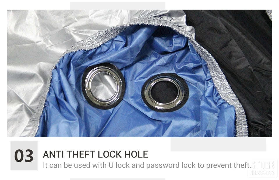 Motorcycle Cover Waterproof All‑Season Protection-L for 1801mm-2000mm / MCZ001 Red