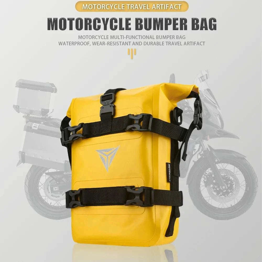 Motorcycle Crash Bar Waterproof Storage Bag for GS, ADV & More-2x no logo yellow