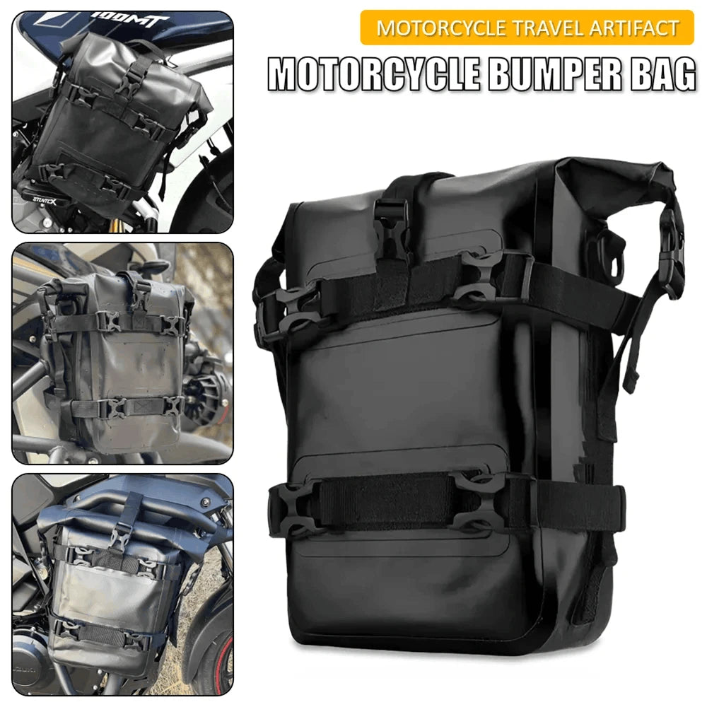 Motorcycle Crash Bar Waterproof Storage Bag for GS, ADV & More-2x no logo yellow