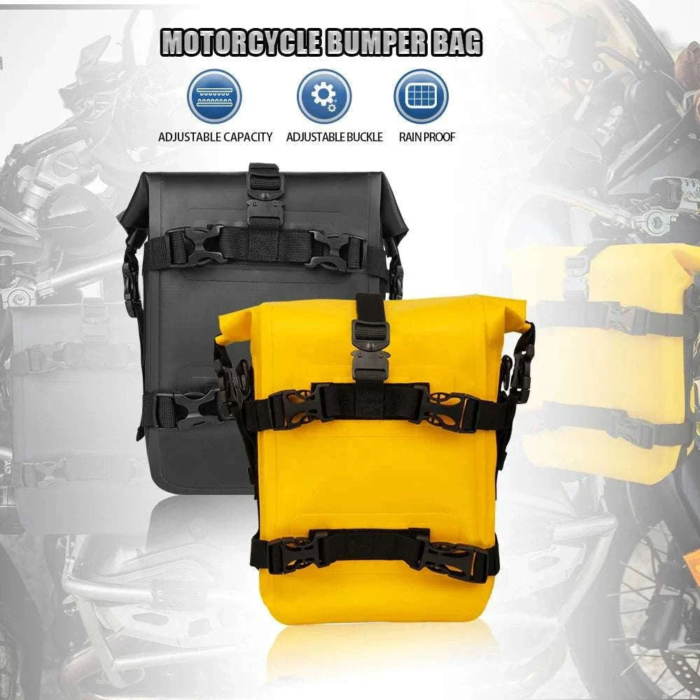 Motorcycle Crash Bar Waterproof Storage Bag for GS, ADV & More-2x no logo yellow