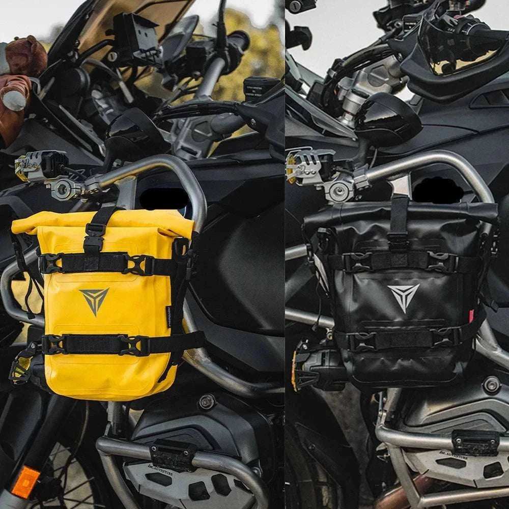 Motorcycle Crash Bar Waterproof Storage Bag for GS, ADV & More-2x no logo yellow
