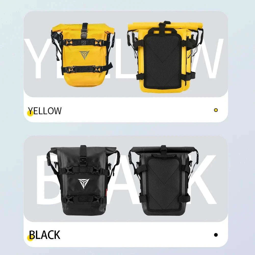Motorcycle Crash Bar Waterproof Storage Bag for GS, ADV & More-2x no logo yellow
