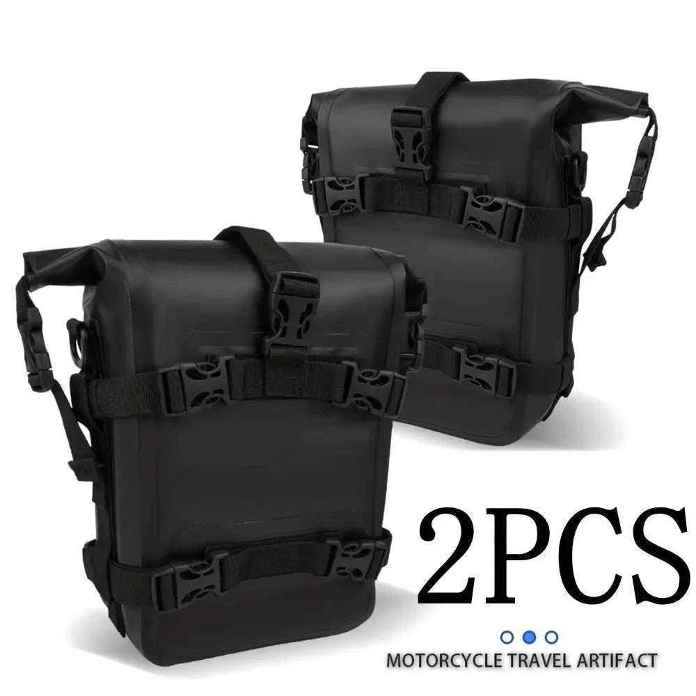 Motorcycle Crash Bar Waterproof Storage Bag for GS, ADV & More-2x no logo yellow
