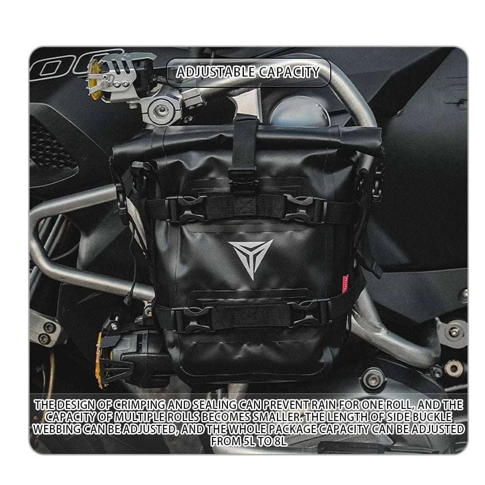 Motorcycle Crash Bar Waterproof Storage Bag for GS, ADV & More-2x no logo yellow