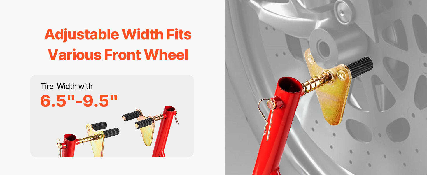 Motorcycle Front & Rear Stand Lift Combo 850lbs Adjustable-RED U  L Type / CZECH REPUBLIC