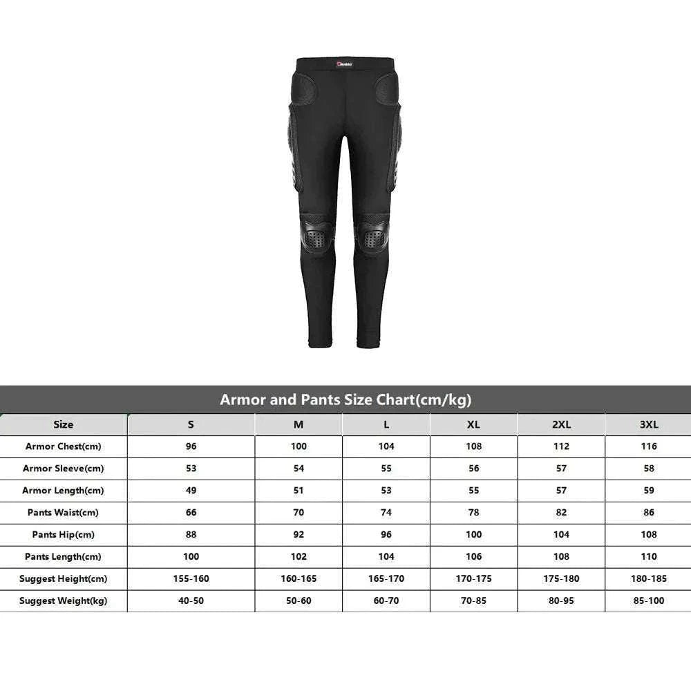 Motorcycle Full Body Armor Jacket with Spine Chest Protection-MC1001-Black / M