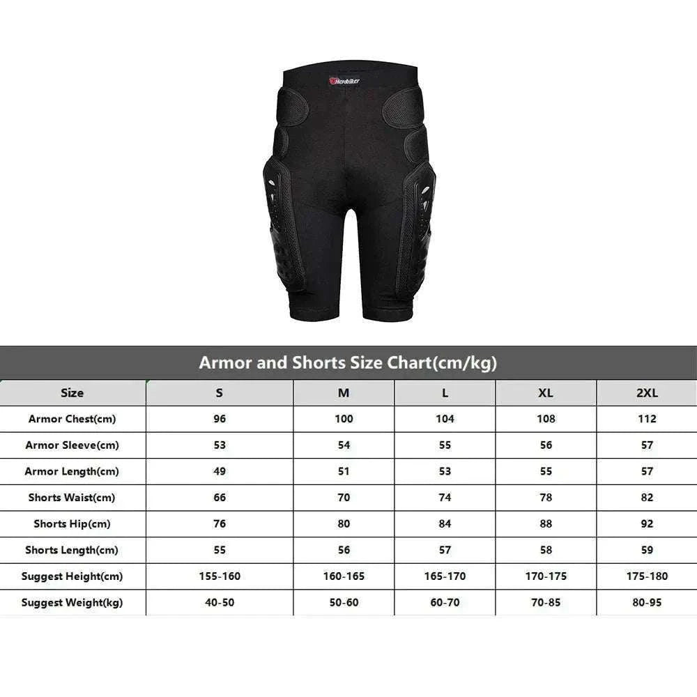 Motorcycle Full Body Armor Jacket with Spine Chest Protection-MC1001-Black / M