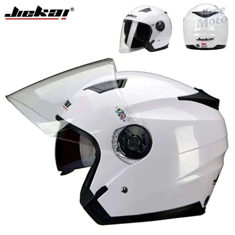 Motorcycle Half Helmet with Dual Visor UV Protection Lightweight-Matte Black / M
