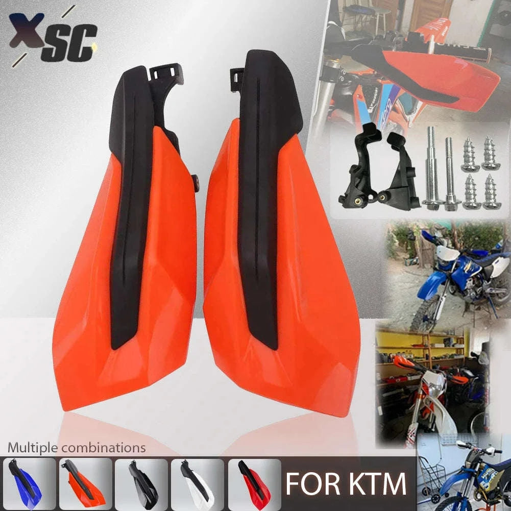 Motorcycle Handguards Protection Kit for KTM Models-Red logo