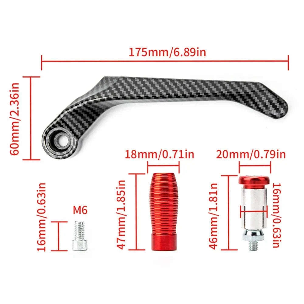Motorcycle Handlebar Hand Guard Aluminum Lever Protector 22mm-Red-MTHS01