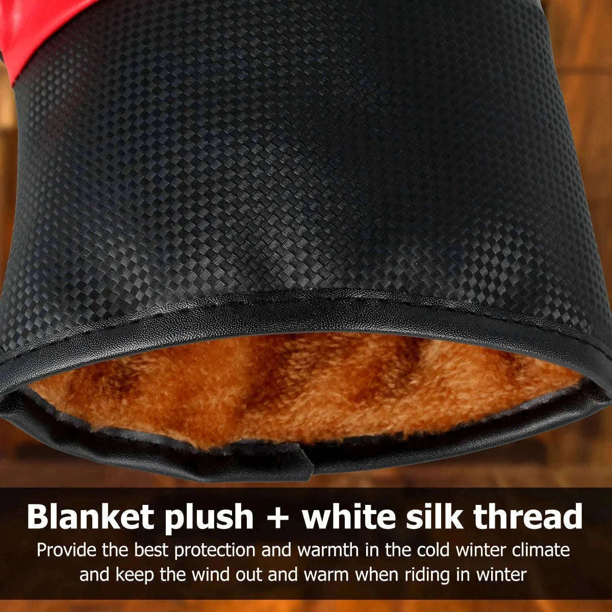 Motorcycle Handlebar Muffs for Warm Dry Winter Riding-Silver