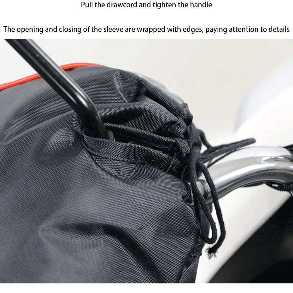 Motorcycle Handlebar Muffs for Warm Dry Winter Riding-Silver
