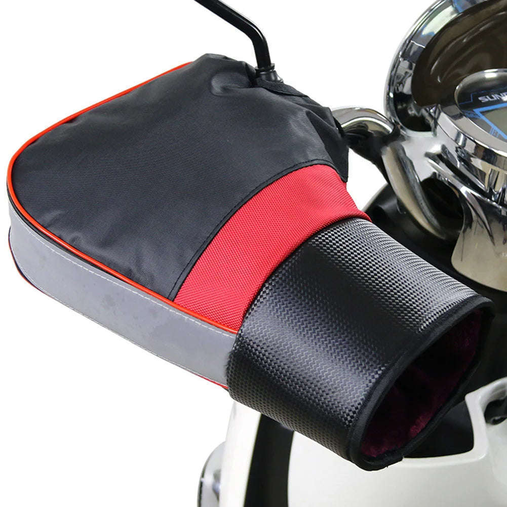 Motorcycle Handlebar Muffs for Warm Dry Winter Riding-Silver